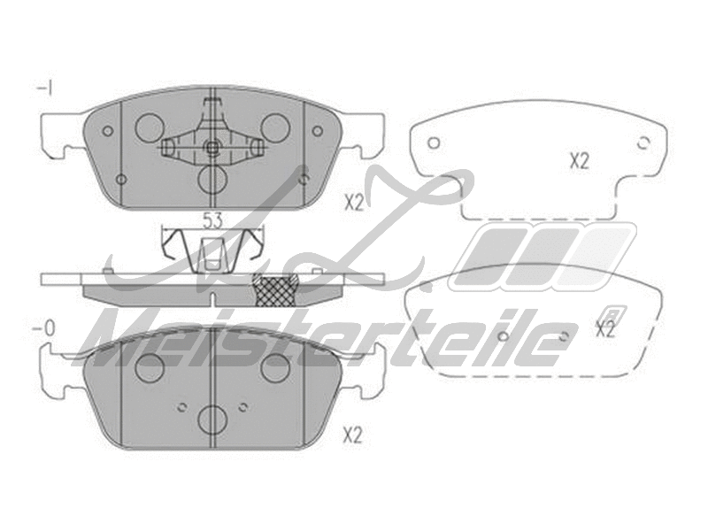 Brake Pad Set, disc brake (AZMT-44-022-2061)