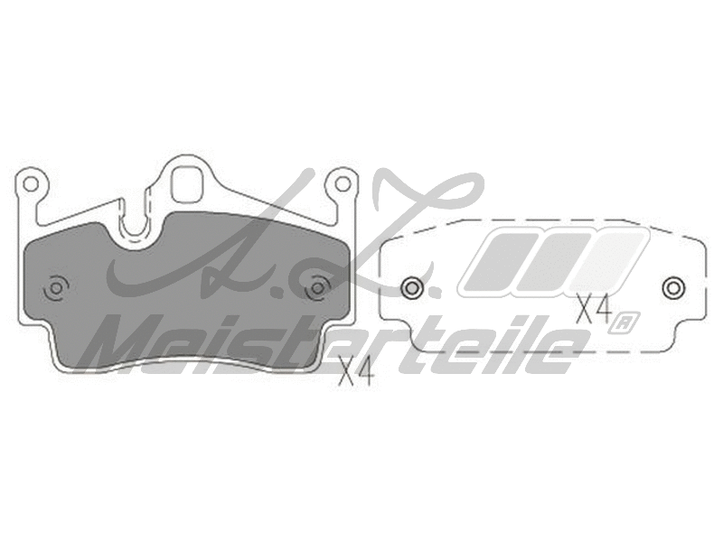 Brake Pad Set, disc brake (AZMT-44-022-2055)