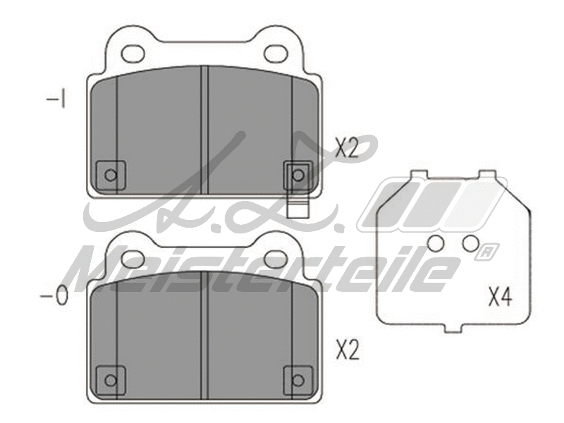 Brake Pad Set, disc brake (AZMT-44-022-1864)
