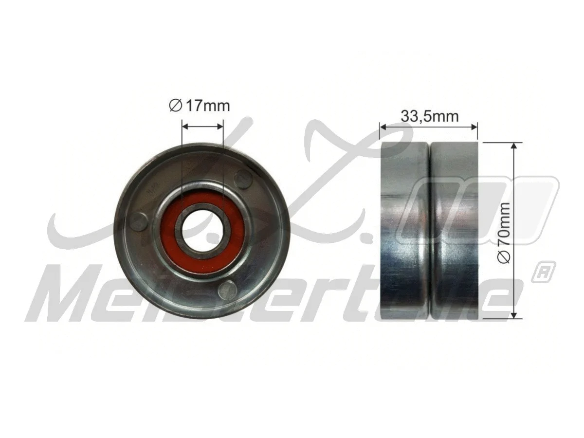 Deflection/Guide Pulley, V-ribbed belt (AZMT-20-031-1360)