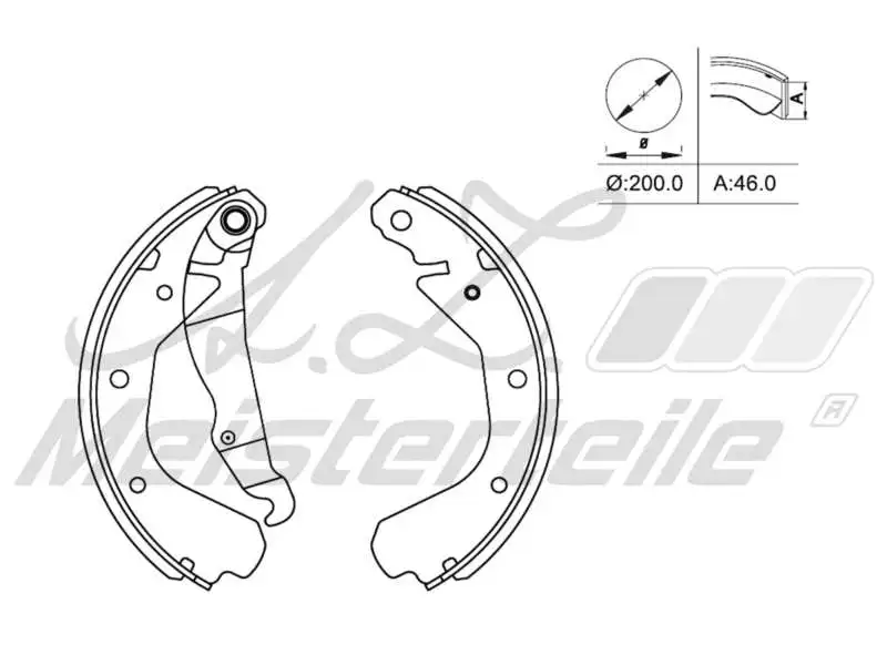 Brake Shoe Set (AZMT-44-026-1073)