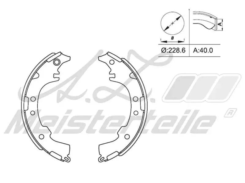 Brake Shoe Set (AZMT-44-026-1330)