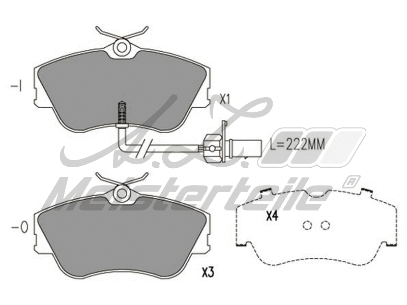 Brake Pad Set, disc brake (AZMT-44-022-2165)