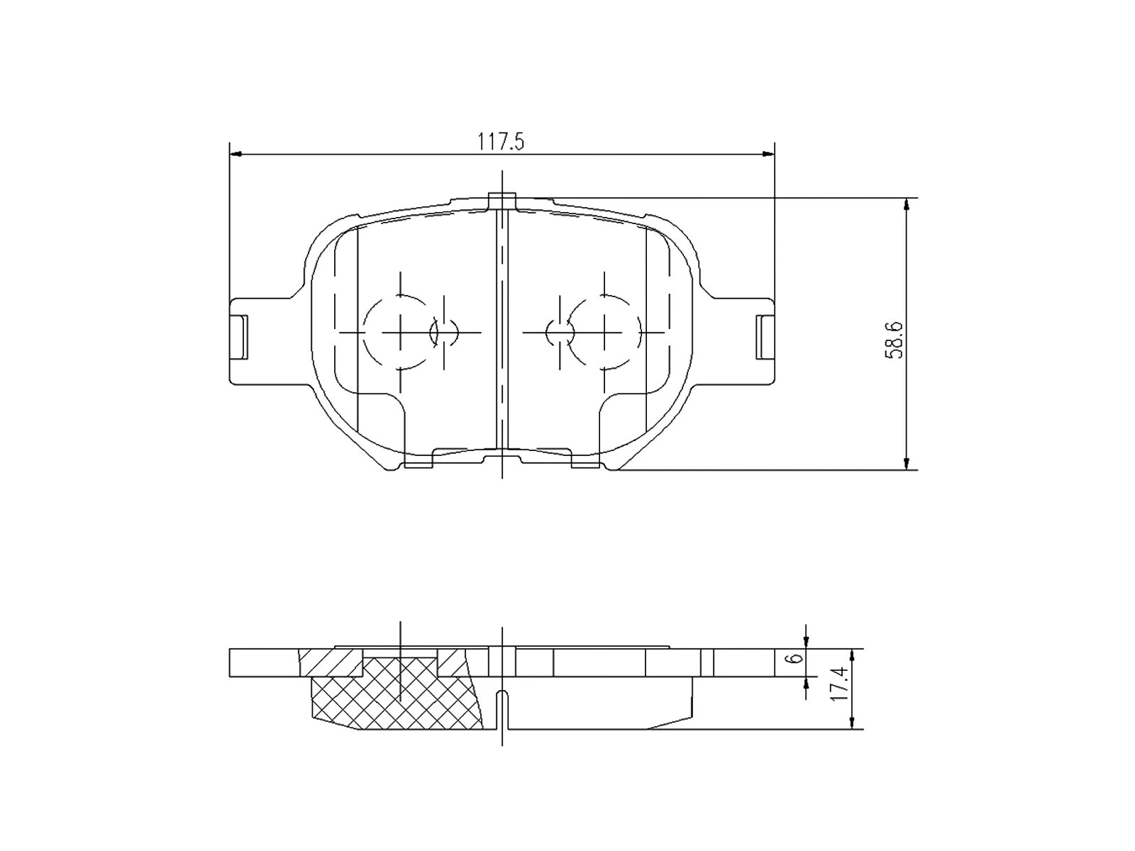 Brake Pad Set, disc brake (AZMT-44-022-1135)