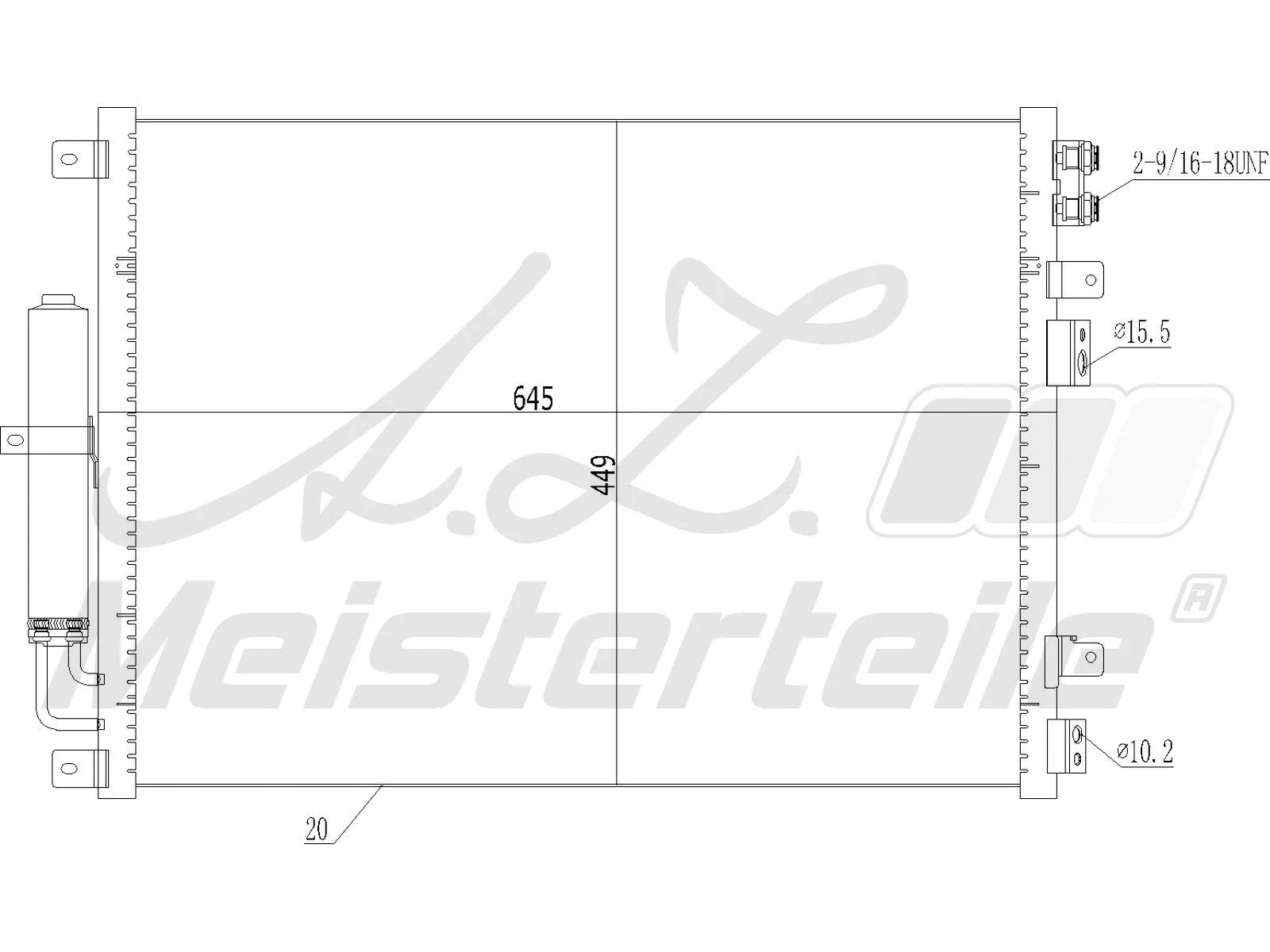 Condenser, air conditioning (AZMT-45-030-1241)