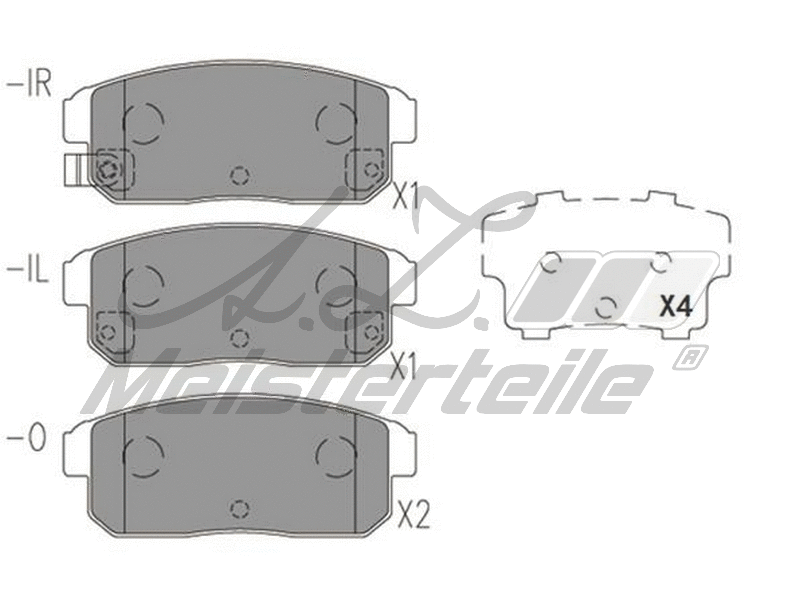 Brake Pad Set, disc brake (AZMT-44-022-1711)
