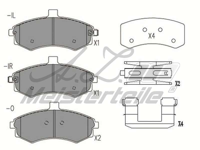Brake Pad Set, disc brake (AZMT-44-022-1621)