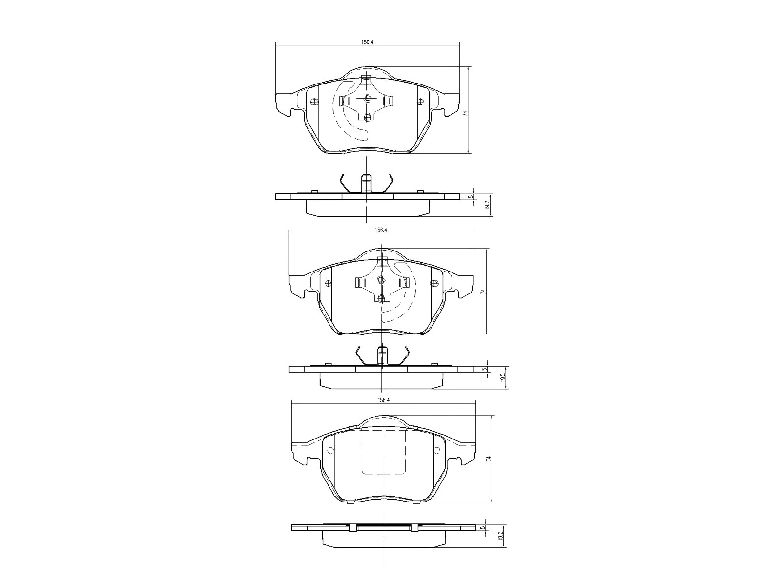 Brake Pad Set, disc brake (AZMT-44-022-1042)