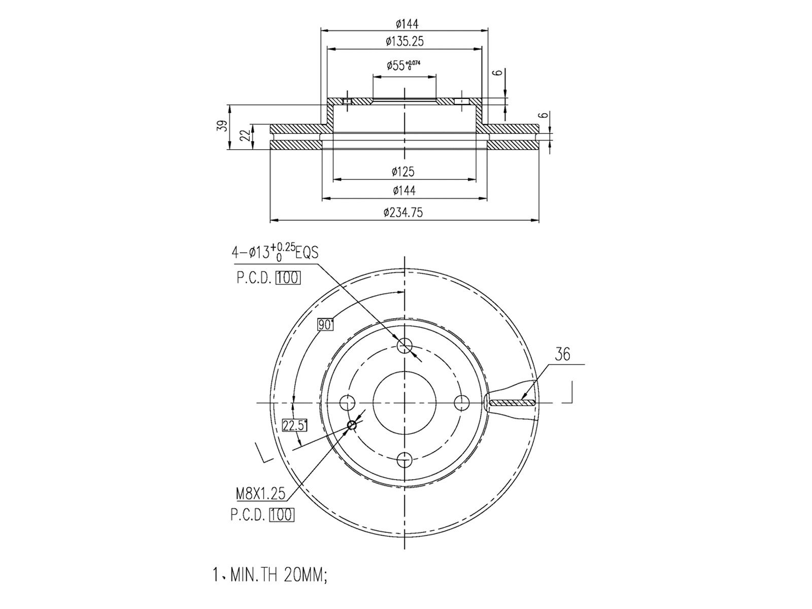 Brake Disc (AZMT-44-024-1445)