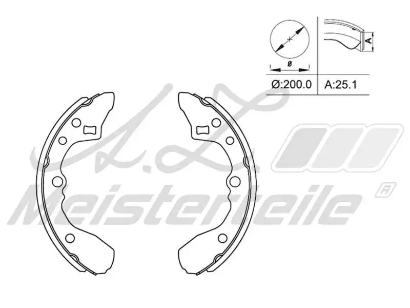 Brake Shoe Set (AZMT-44-026-1324)