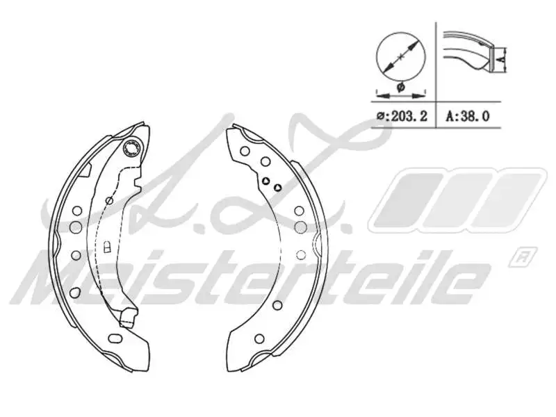 Brake Shoe Set (AZMT-44-026-1410)