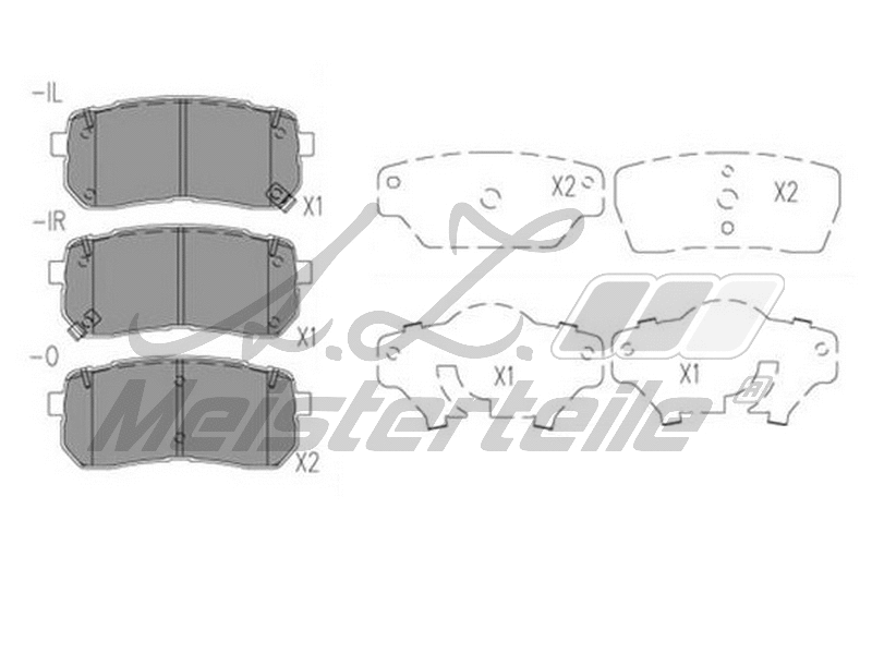 Brake Pad Set, disc brake (AZMT-44-022-2007)