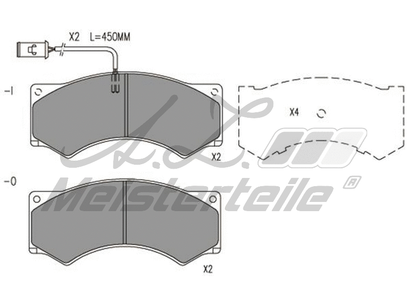 Brake Pad Set, disc brake (AZMT-44-022-2354)