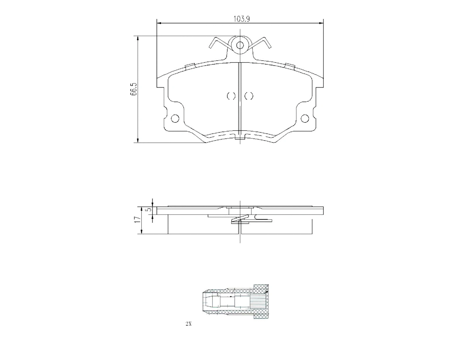 Brake Pad Set, disc brake (AZMT-44-022-1283)