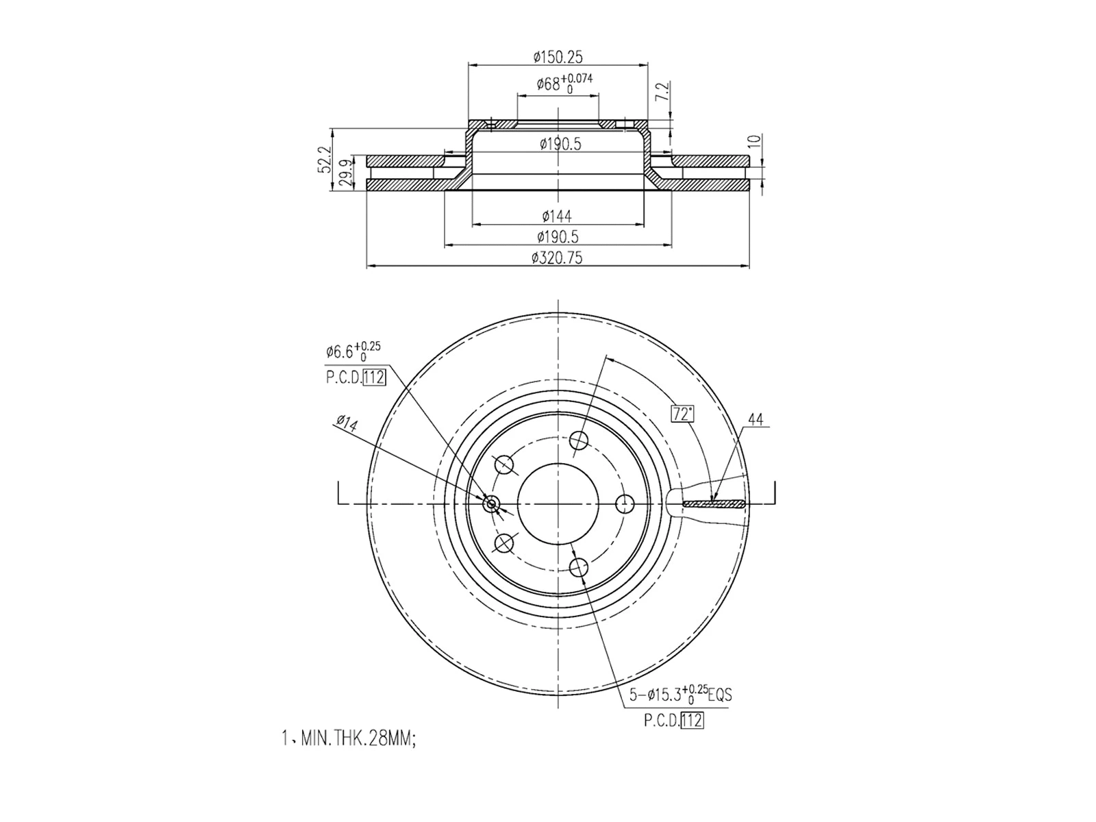 Brake Disc (AZMT-44-024-1168)