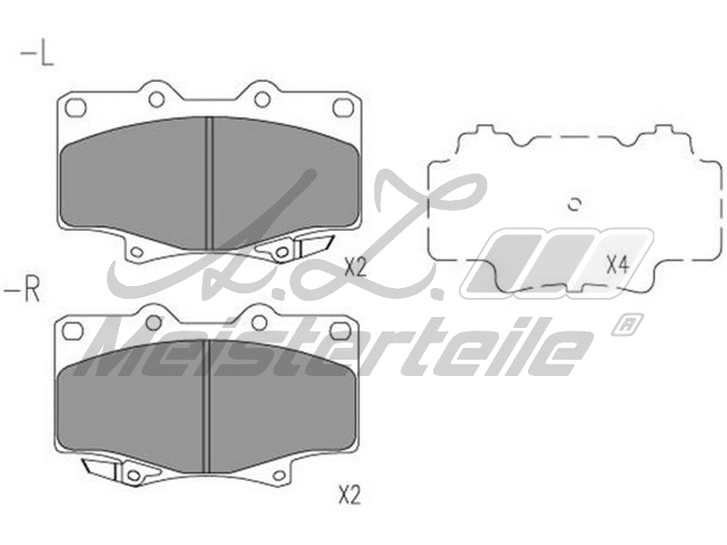Brake Pad Set, disc brake (AZMT-44-022-2139)
