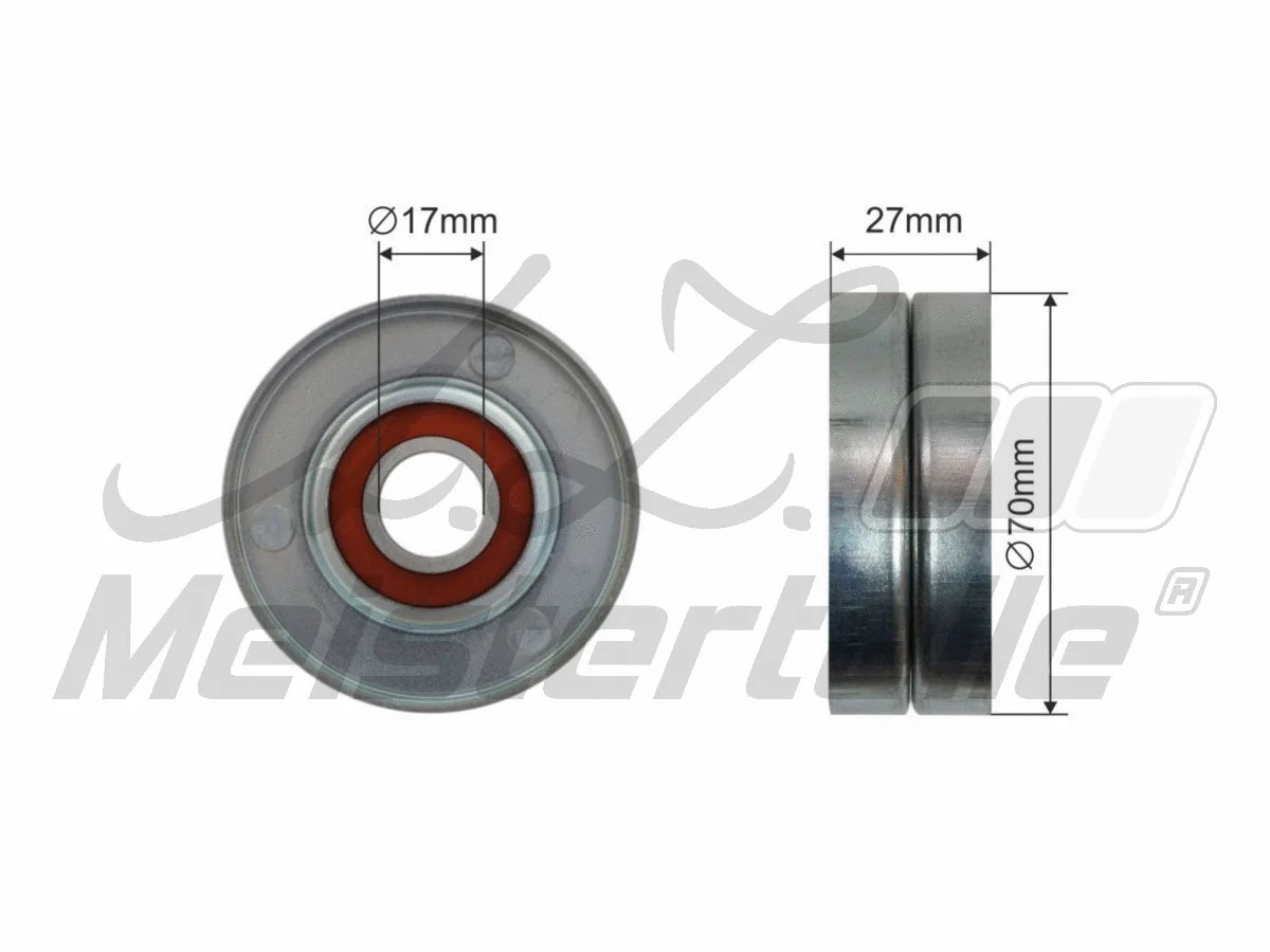 Deflection/Guide Pulley, V-ribbed belt