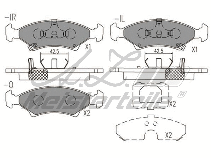 Brake Pad Set, disc brake (AZMT-44-022-2257)