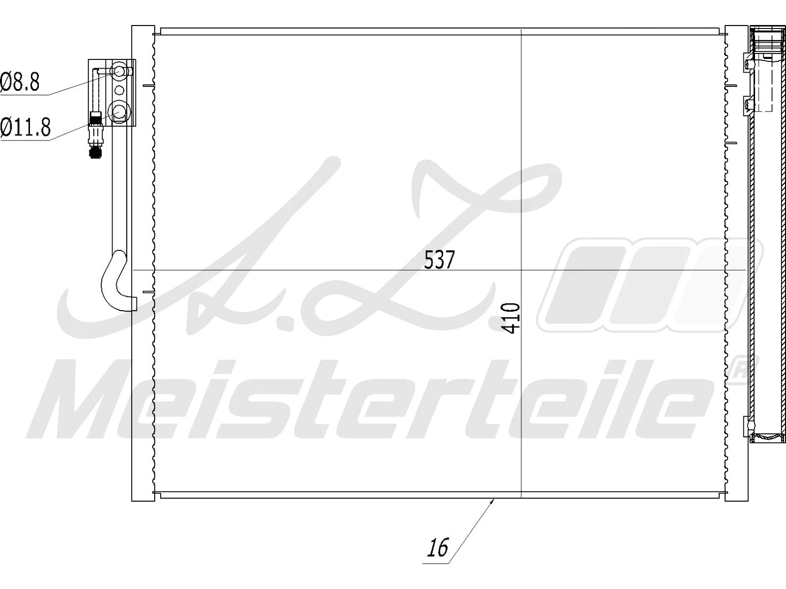 Condenser, air conditioning (AZMT-45-030-1442)