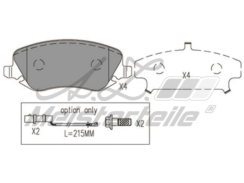 Brake Pad Set, disc brake (AZMT-44-022-1723)