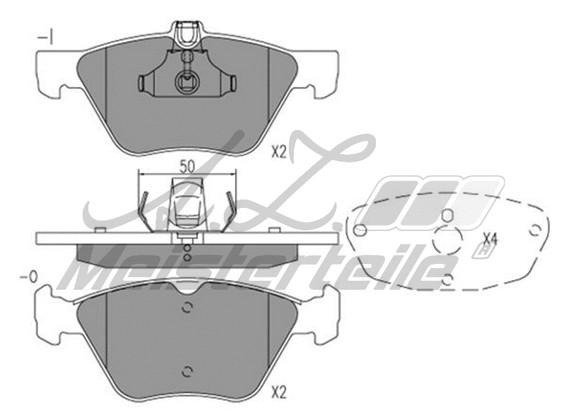 Brake Pad Set, disc brake (AZMT-44-022-2214)