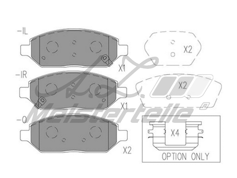 Brake Pad Set, disc brake (AZMT-44-022-2017)