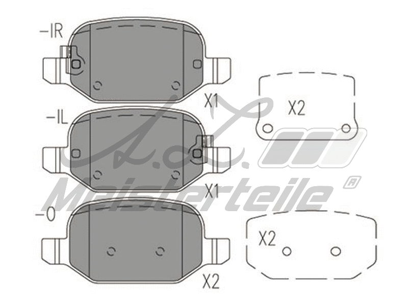 Brake Pad Set, disc brake (AZMT-44-022-1787)