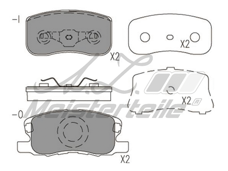 Brake Pad Set, disc brake (AZMT-44-022-2483)
