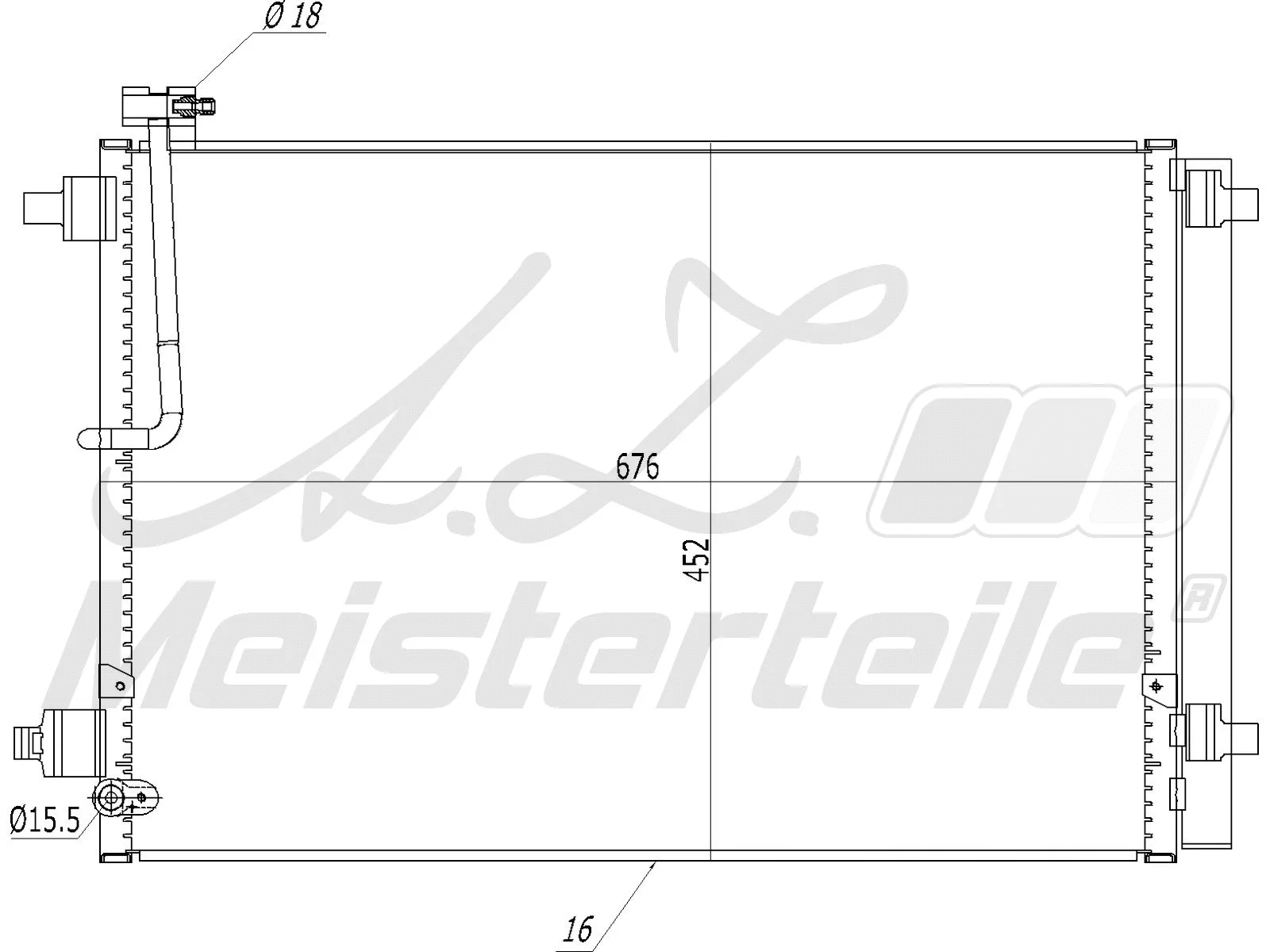 Condenser, air conditioning (AZMT-45-030-1511)