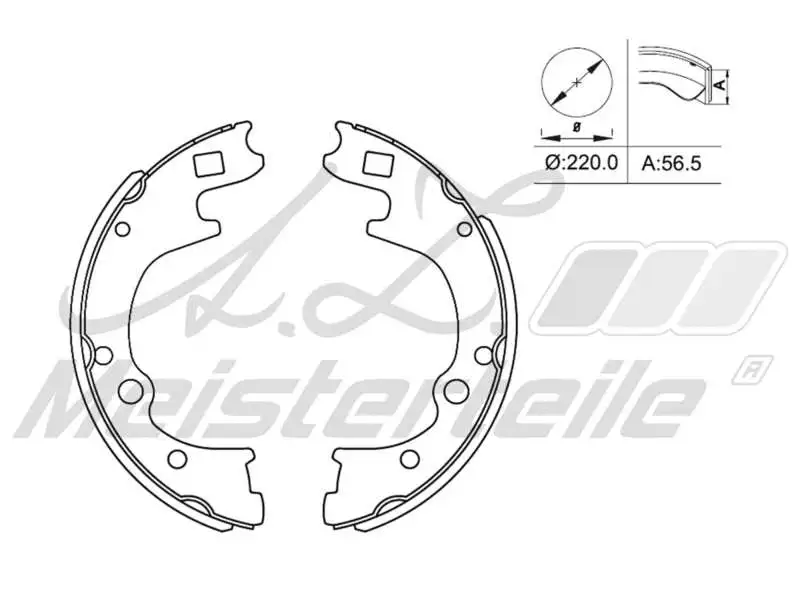 Brake Shoe Set (AZMT-44-026-1062)