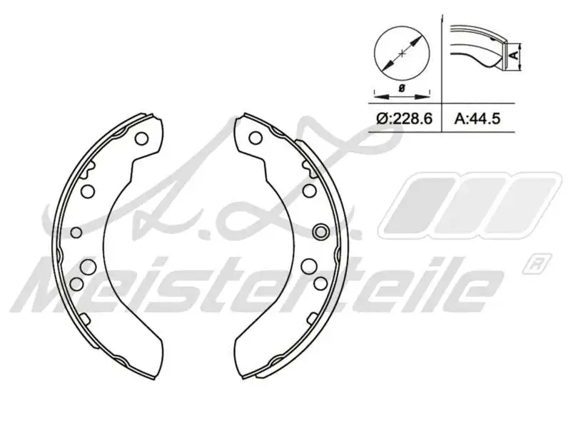 Brake Shoe Set (AZMT-44-026-1208)