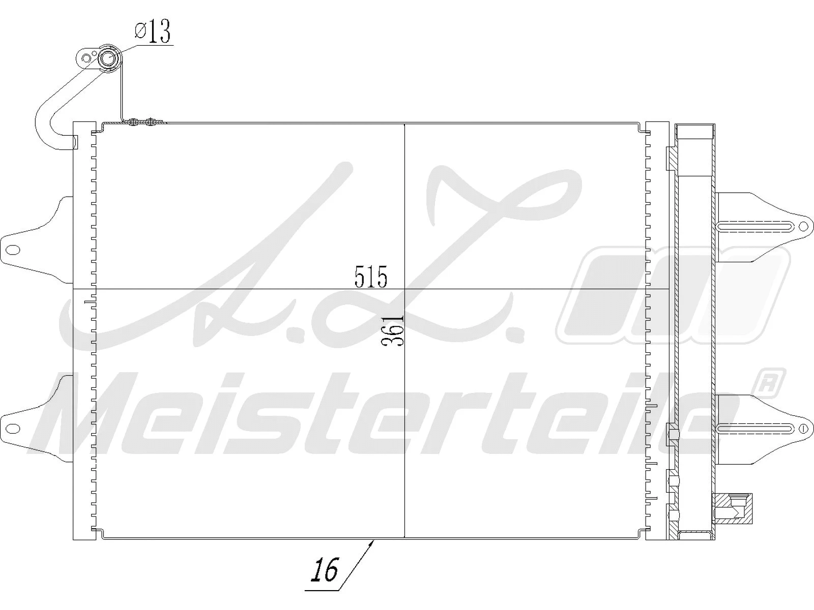 Condenser, air conditioning (AZMT-45-030-1057)