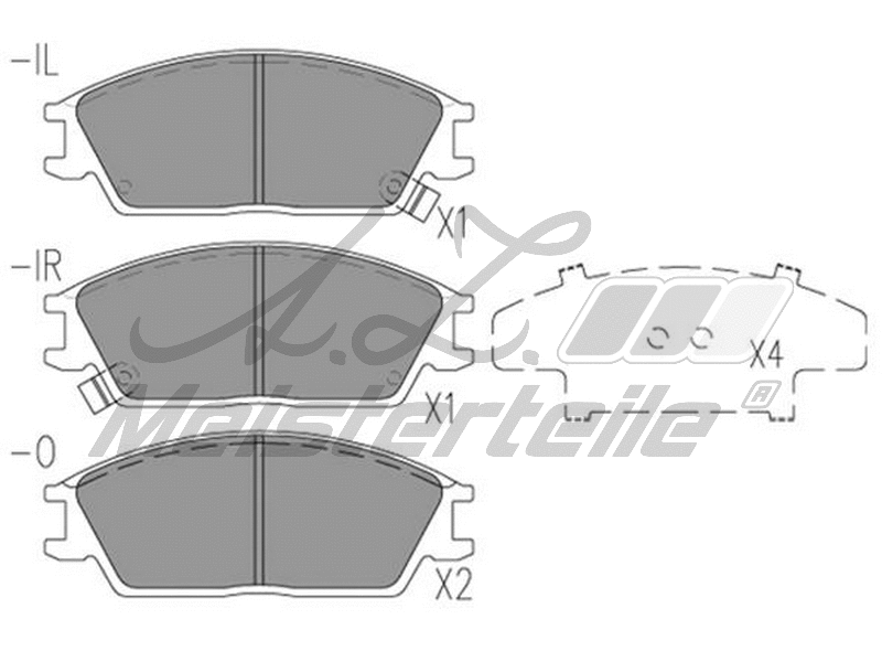 Brake Pad Set, disc brake (AZMT-44-022-1493)
