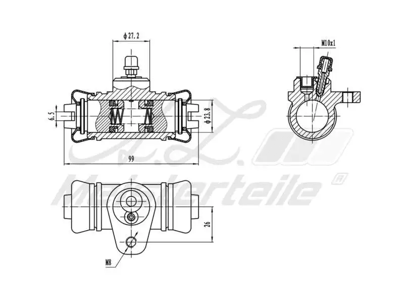 Wheel Brake Cylinder (AZMT-44-111-1121)