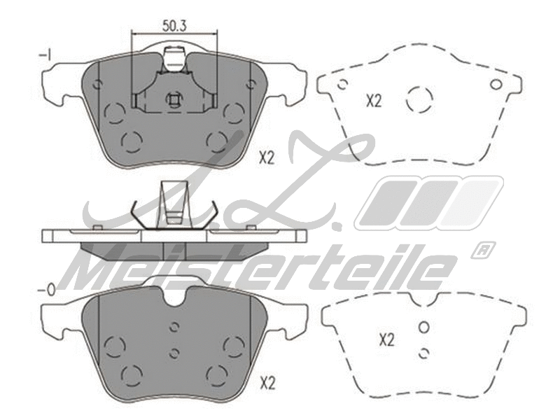 Brake Pad Set, disc brake (AZMT-44-022-1568)