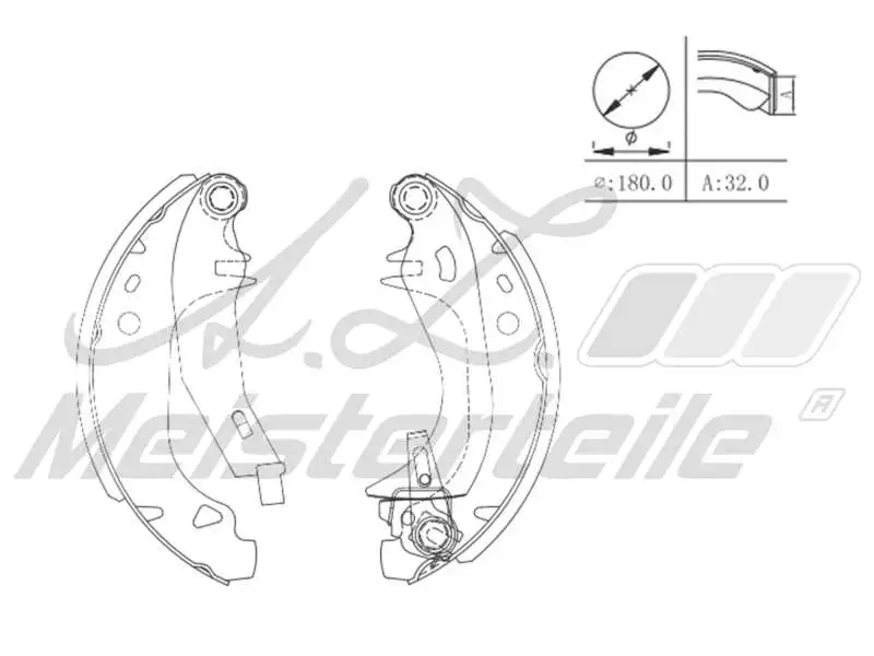 Brake Shoe Set (AZMT-44-026-1182)