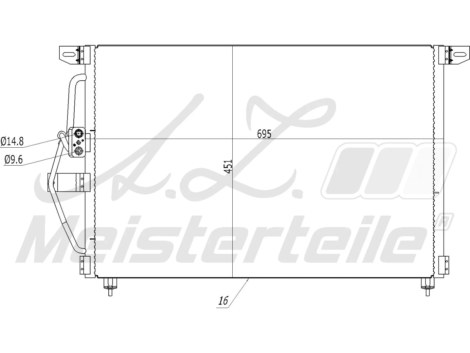Condenser, air conditioning (AZMT-45-030-1039)
