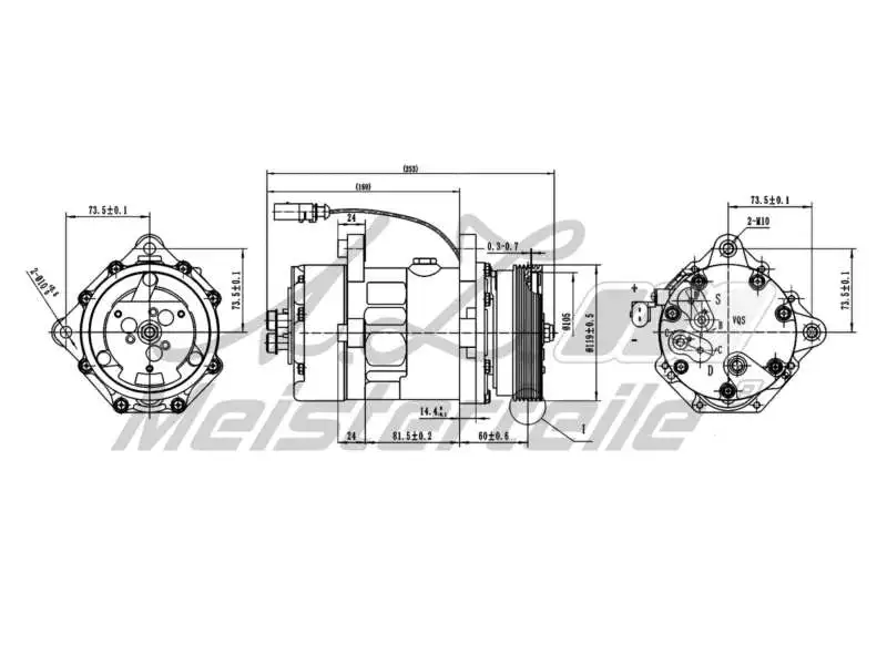 Compressor, air conditioning (AZMT-45-041-1073)