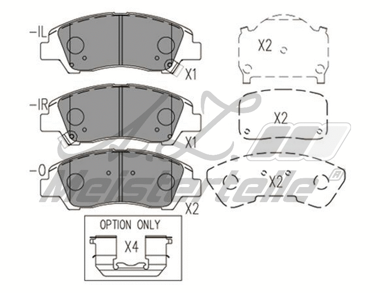 Brake Pad Set, disc brake (AZMT-44-022-2103)