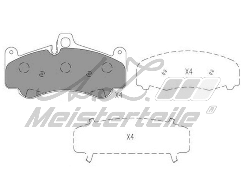 Brake Pad Set, disc brake (AZMT-44-022-2047)