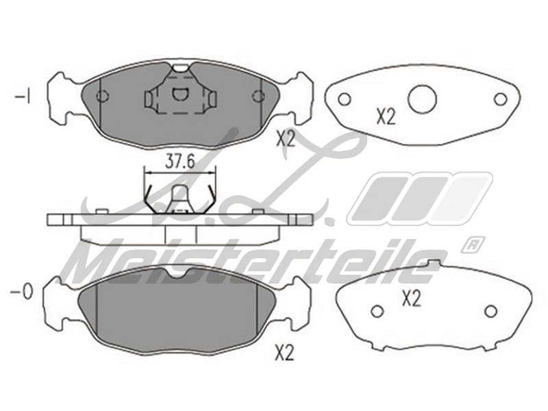 Brake Pad Set, disc brake (AZMT-44-022-2530)