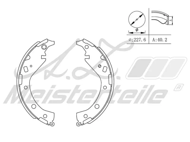 Brake Shoe Set (AZMT-44-026-1458)