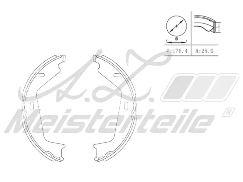 Brake Shoe Set (AZMT-44-026-1277)