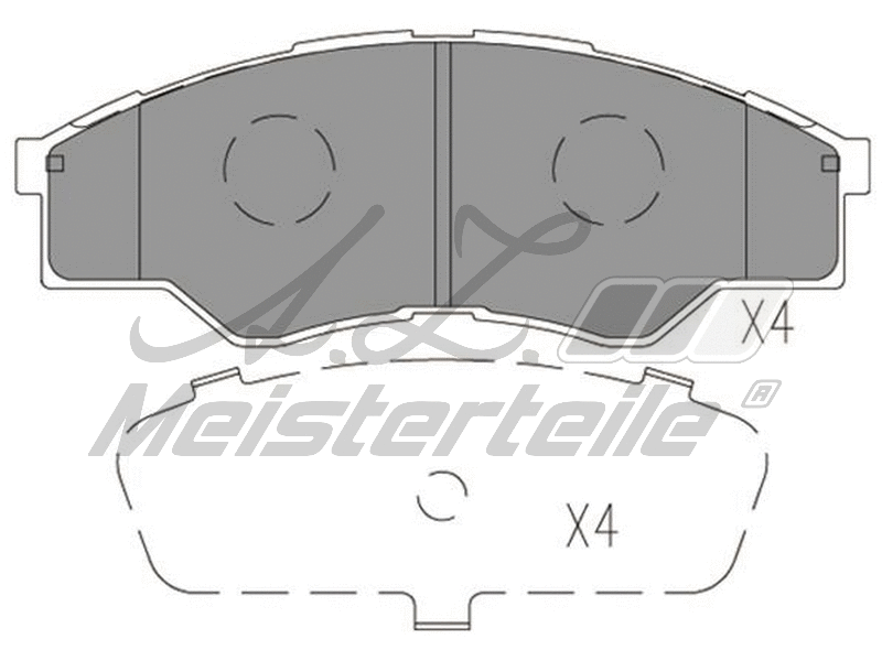 Brake Pad Set, disc brake (AZMT-44-022-2310)