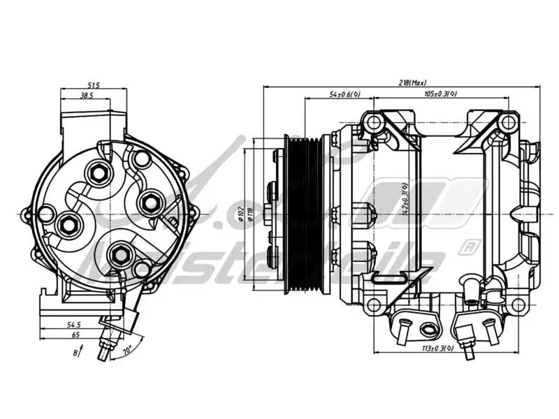 Compressor, air conditioning (AZMT-45-041-1076)