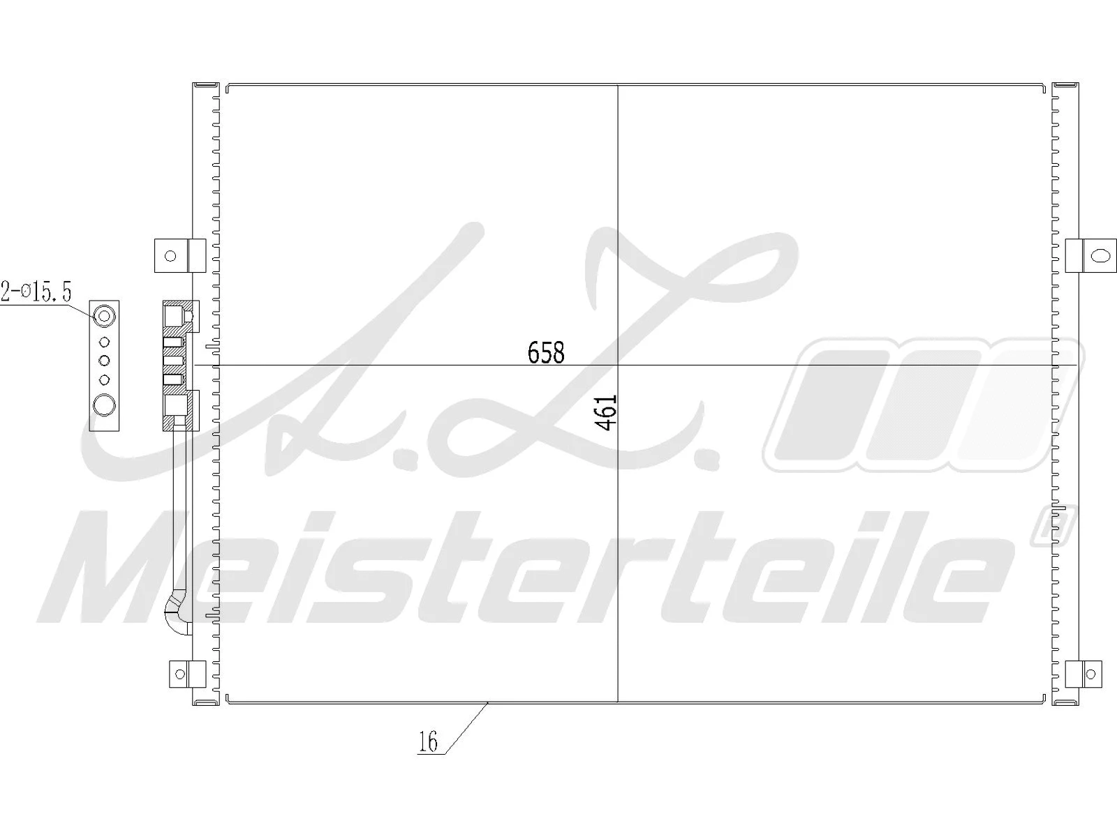 Condenser, air conditioning (AZMT-45-030-1374)