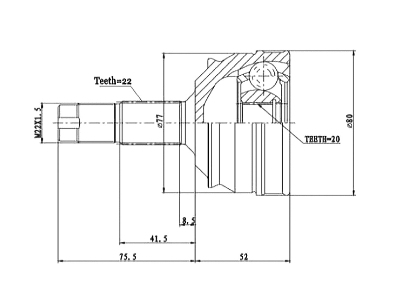Joint Kit, drive shaft (AZMT-43-030-1063)