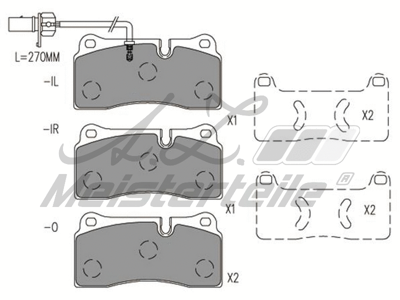 Brake Pad Set, disc brake (AZMT-44-022-2197)