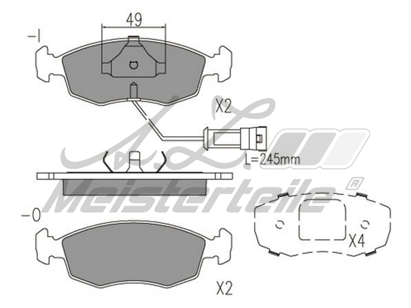 Brake Pad Set, disc brake (AZMT-44-022-2248)