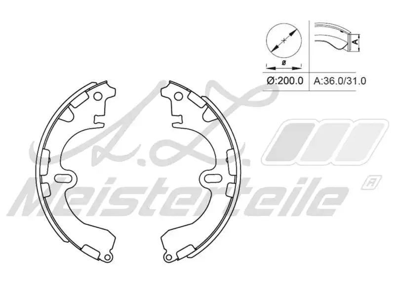 Brake Shoe Set (AZMT-44-026-1167)